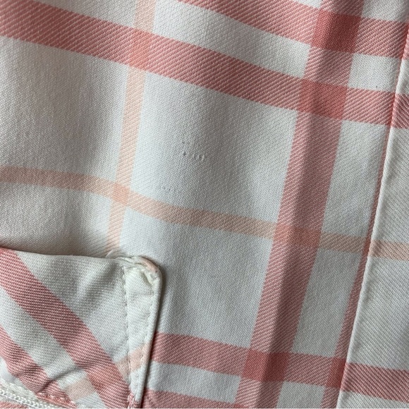 Burberry Women's Pink/White Nova Check Button Down Pajama Shirt Size Small - Picture 12 of 16